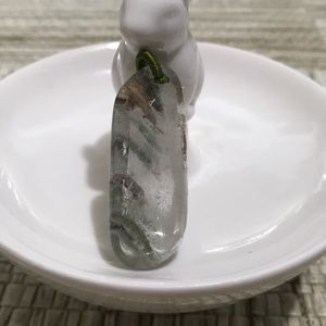 Natural Green Phantom Quartz Pendant